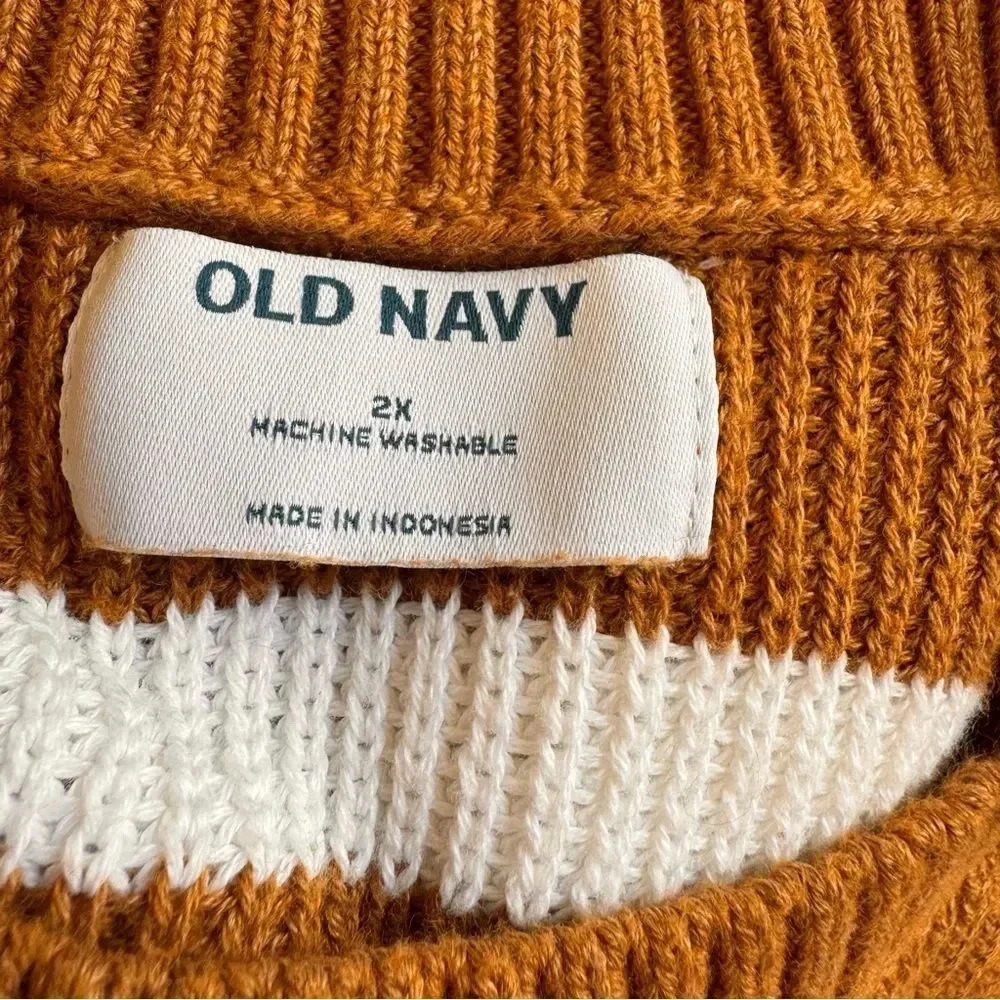 Old Navy Brown and White Striped Ribbed Halter Sweater Tank - Picture 6 of 7